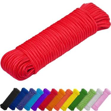 Imagem de Corda TECEUM 90 pés x 10 mm vermelha, polipropileno, nylon, poliéster,