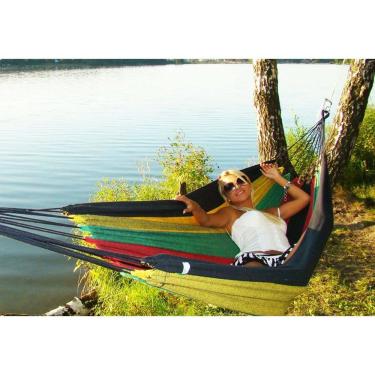 Imagem de Rede Dormir Descanso 3,40M Algodão Super Resistente Cores