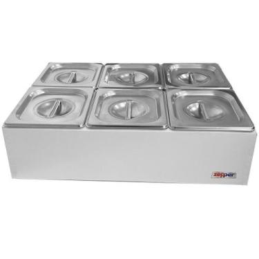 Imagem de Condimentadora Pizzarola 6 cubas 1/6 zpcn1/6 - Zepper