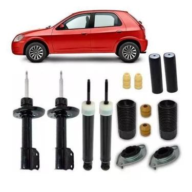 Imagem de 4 Amortecedores + 4 Suspensão Batentes Celta 2005 A 2008