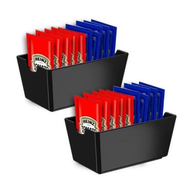 Imagem de Kit 2 Porta Saches Ketchup Maionese Açúcar Coza Uno