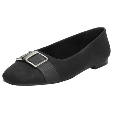 Imagem de Easy Street Mocassim feminino Keely, Preto fosco-croco, 6 Narrow