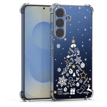 Imagem de HixYaxi Xmax Capa para Samsung Galaxy S25+ transparente, linda estampa de árvore de Natal, capa para celular infantil e meninas, capa protetora transparente à prova de choque para celular para Galaxy