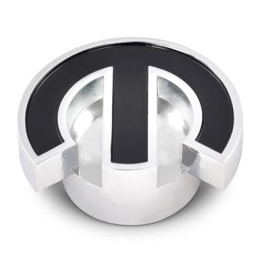 Imagem de Porca de filtro de ar, grande, rosca de 0,6 a 20 mm e 5/16-18", logotipo Mopar Omega, alumínio, cromado, centro preto, cada