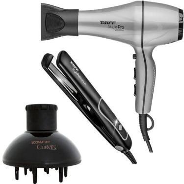 Imagem de KIT TAIFF STYLE PRATA PRO - SECADOR 2000W 127V + PRANCHA TITANIUM 230º
