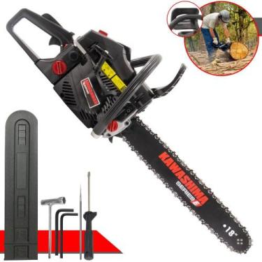 Imagem de Motosserra À Combustão Kawashima KCS 580-E 54cc 2 Tempos Potente e Com