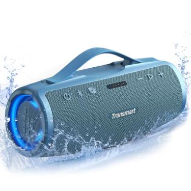 Imagem de Tronsmart Alto-falante Bluetooth portátil Mirtune S100, graves fortes de 50 W e agudos claros, alça retrátil, tempo de reprodução 20H, impermeável IPX7, equalizador personalizado, banco de energia