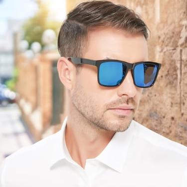 Imagem de Óculos de sol GG para homens grandes da moda para dirigir, pescar, nadar, Lente A-preta/azul