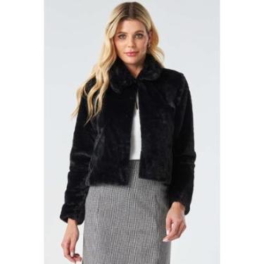 Imagem de Casaco Curto PKS Pêlo Preto-G-Feminino