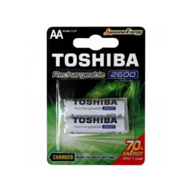 Imagem de Pilha Recarregável AA 1,2V 2600mAh TNH6GAE TOSHIBA (Cartela com 2 unid.)
