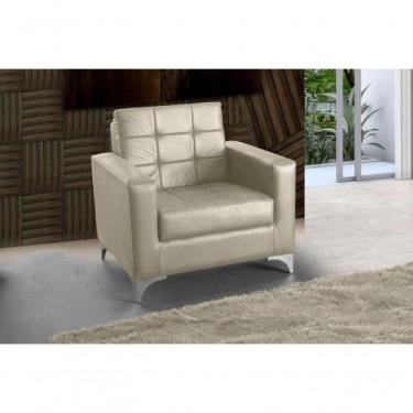 Imagem de Poltrona Decorativa Taina - Tecido Sintético Bege - MATRIX