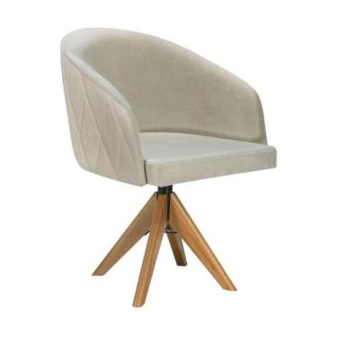 Imagem de Poltrona Decorativa Estofada E Giratória Multimóveis Cr7007 Off White 
