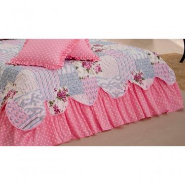 Imagem de Kit Colcha Cobre Leito Belize Casal King Size 06 Pçs Rosa