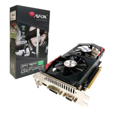 Imagem de Placa de Vídeo Afox NVIDIA GeForce GTX750TI, 2GB GDDR5, 128 Bits, HDMI/DVI/VGA - AF750TI-2048D5H5-V2