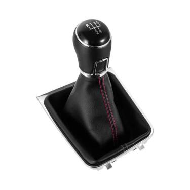 Imagem de Manopla De Câmbio De Couro VW Golf 7 MK7 2013-2018 Manual 5 6 Velocida