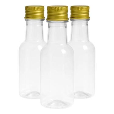 Imagem de 2X 50 Garrafinha Plástica Pvc 50Ml Tampa Alumínio Tampa Meta