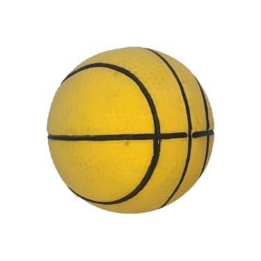 Imagem de Bola de Basquete Mordedor para Pet, Amarela, 6,3cm, Material Durável, para Cães e Gatos