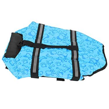 Imagem de Yctze Colete Salva-vidas Ajustável para Cães de Alta Flutuabilidade Com Recursos de Segurança Reflexivos - Traje de Banho Impermeável para Animais de Estimação para Natação e Atividades Aquáticas (S)