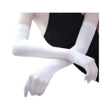 Imagem de Luvas Longas de Renda Sexy - Transparente, Respirável e com Alta Elast