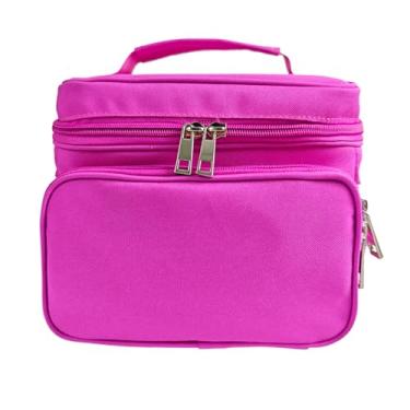 Imagem de Estojo de transporte de viagem compatível com alto-falante Bluetooth Yoto Player e acessórios de fone de ouvido, porta-cartão comporta até 80 cartões com alça de ombro, apenas bolsa (roxo rosa)