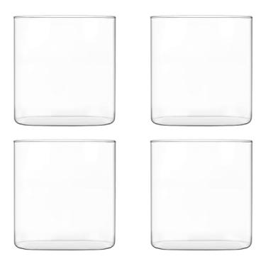 Imagem de PENCK Vasos cilíndricos de vidro transparente para centros de mesa, castiçais de furacão, vasos flutuantes para decoração de mesa, jantares formais (9,9 cm 4 peças)