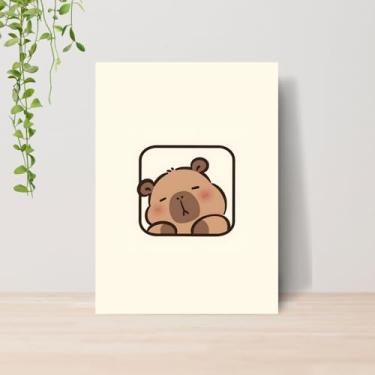 Imagem de Genérico, Quadro Capivaras Fofas A4 | Placa MDF 008