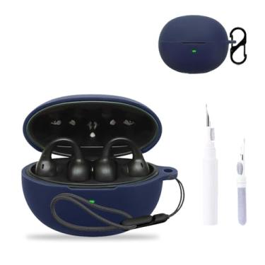 Imagem de NOUKAJU Capa para Baseus Inspire XC1, capa protetora para fone de ouvido (com mosquetão + cordão + caneta de limpeza) à prova de quedas, arranhões, à prova de choque, capa para Baseus Inspire XC1