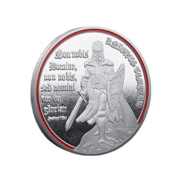 Imagem de Moeda comemorativa: Cavaleiro Templário, Guerreiro Medieval, Ferro - y