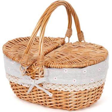 Imagem de Cesta de piquenique HappyPicnic 12 Small Wicker para crianças