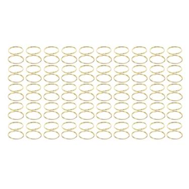 Imagem de 50 peças porta-cartão de nome dourado redondo de aço suporte de foto clipe de foto para casamentos, escritórios, suporte de número de mesa leve durável