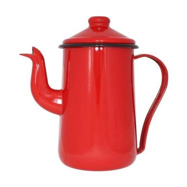 Imagem de Bule Esmaltado Café Tradicional 14 1,5L Vermelho Mãe Ágata Ewel