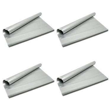 Imagem de 4 Folha Teflon Prata Antiaderente P/ Forno Biscoitos Salgados 60x40 Cm