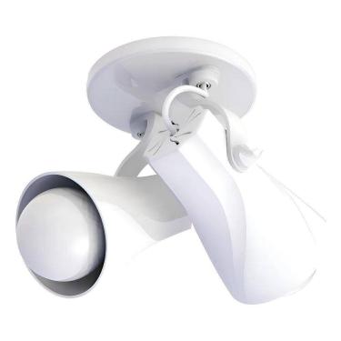 Imagem de Spot Duplo Octa 2 Direcionável Bocal E27 Branco Teto 110V/22