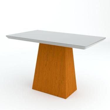 Imagem de Mesa Jantar 4 Lugares Vidro Bárbara 1,20m Ype Off White