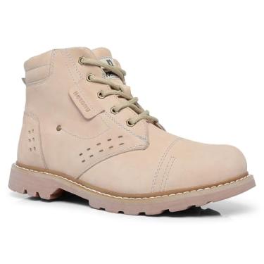 Imagem de Bota Coturno Adventure em Couro Legítimo, Resistente e Confortável, Design Moderno, Palmilhas Anatômicas (Nude, BR, BR, Adulto, Numérico, 38)