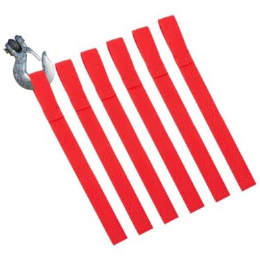 Imagem de DELORIGIN 6 peças de alça de gancho de guincho 2,5 cm de largura 28 cm de comprimento vermelho correias de guincho acessórios correia de puxar de poliéster para reboque de barco guinchos cabo corda