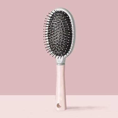 Imagem de Escova de cabelo com almofada rosa – Escova de desembaraçamento suave com cerdas macias, ideal para todos os tipos de cabelo