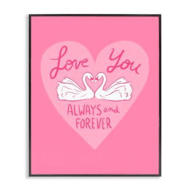 Imagem de Stupell Industries Arte giclée emoldurada branca Always & Forever Swans, design por Juliet Meeks, 14 x 11