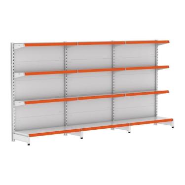 Imagem de Kit 3 Módulos De Gôndolas Parede 1,37 Fit40 Amapá Expositor Branco