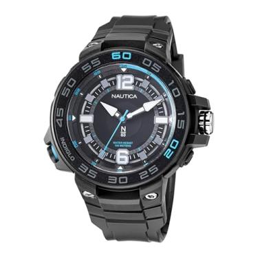 Imagem de Nautica Relógio masculino N83 NAPCNF109 N83 Coronado Bay preto/preto com pulseira de resina, Preto