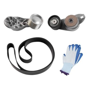 Imagem de DEEGOOLY 21714847 Conjunto de tensores de ventilador de ranhura adequado para tensor de correia de ventilador de motor de caminhão Volvo D13 com conjunto de polia de substituição para 20582558