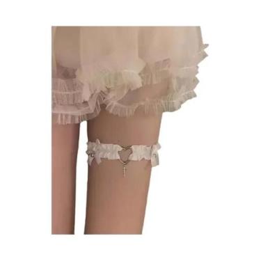 Imagem de Cinto De Liga Punk Feminino Em Couro PU Elástico Ajustável Com Clipe P