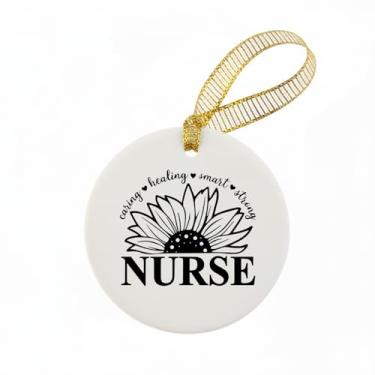 Imagem de Mancheng-zi Enfeites de Natal de enfermeira, enfeite de amamentação para decoração de árvore de Natal, presentes de agradecimento para enfermeiras ornamentos decorativos de cerâmica pendurados