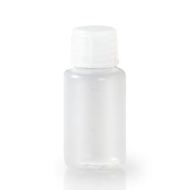 Imagem de ALWSCI Garrafa de boca estreita PFA de 60 ml, frasco de reagente de amostra de plástico de laboratório com tampa de rosca, fundo de metal de traço ultrabaixo para ICP-MS, semicondutor, armazenamento
