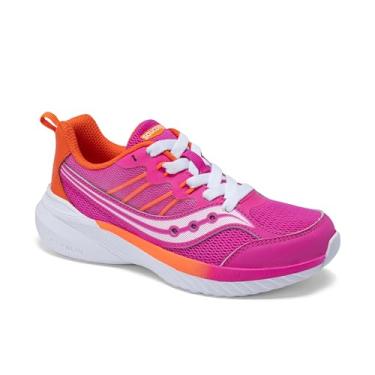 Imagem de Saucony Tênis infantil unissex Endorphin Kdz 2 0, Rosa/laranja, 15