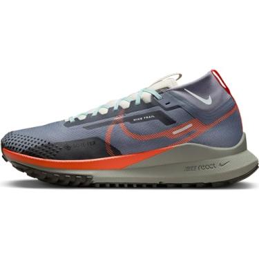 Imagem de NIKE Tênis de corrida masculino React Pegasus Trail 4 GTX, argila cósmica de carbono claro, estuque escuro, 38,5 EU