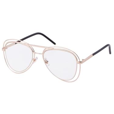 Imagem de HCHES Óculos de Sol Fashion Azul Celeste Feminino Masculino Vazado Grande para Rosto (8)