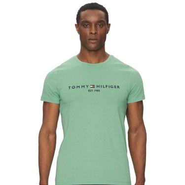 Imagem de Camiseta Tommy Hilfiger Logo Tee Masculina Azul-Masculino