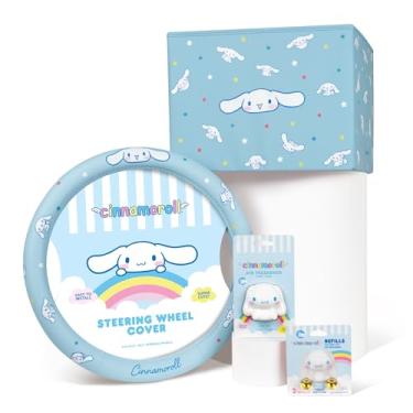 Imagem de Sanrio Cinnamoroll Organizador de porta-malas de carro, capa de volante, aromatizador de ar e refil – fofo, dobrável, armazenamento resistente e acessórios de carro para mantimentos, ferramentas