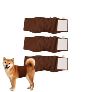 Imagem de Kit 3 Fraldas Higiênicas Cachorro Macho Reutilizáveis Lavavéis Petting